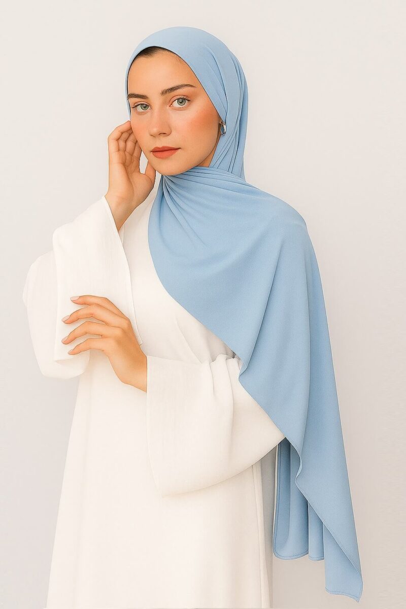 Liquid Jersey Hijab - Light Blue