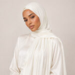 Liquid Jersey Hijab in Vanille – locker gebunden Frühlingslook