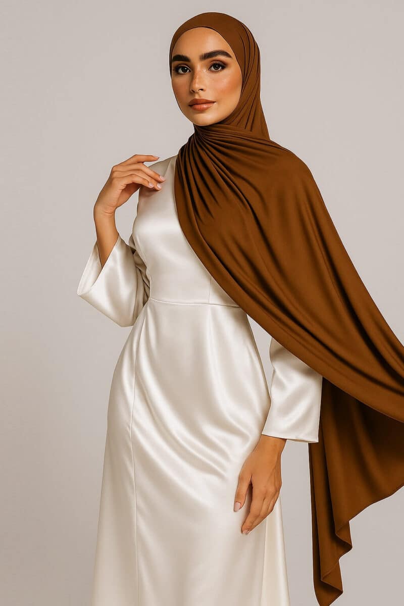 Premium Jersey Hijab Camel