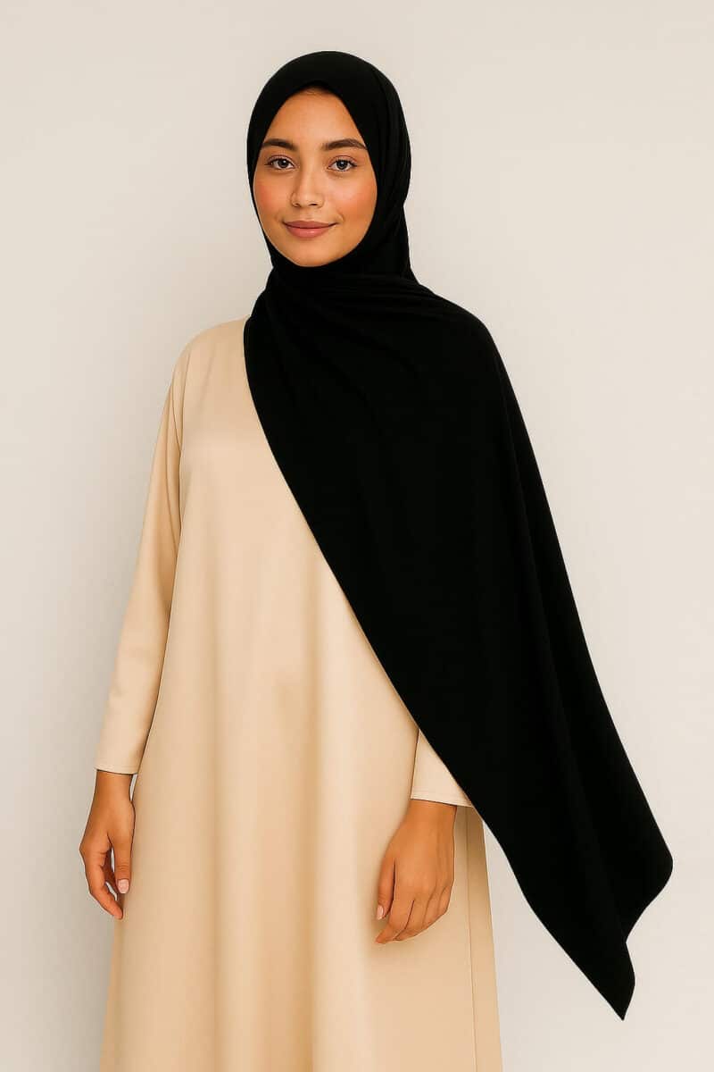Premium Jersey Hijab Schwarz