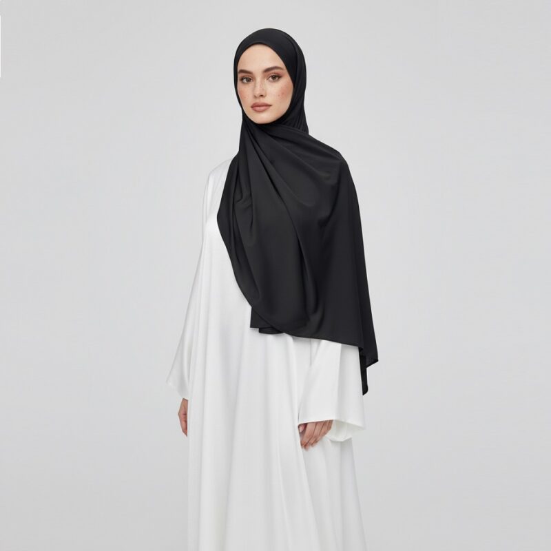 Satin Jersey hijab Intense Black