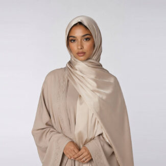Satin Hijab - Barely Beige