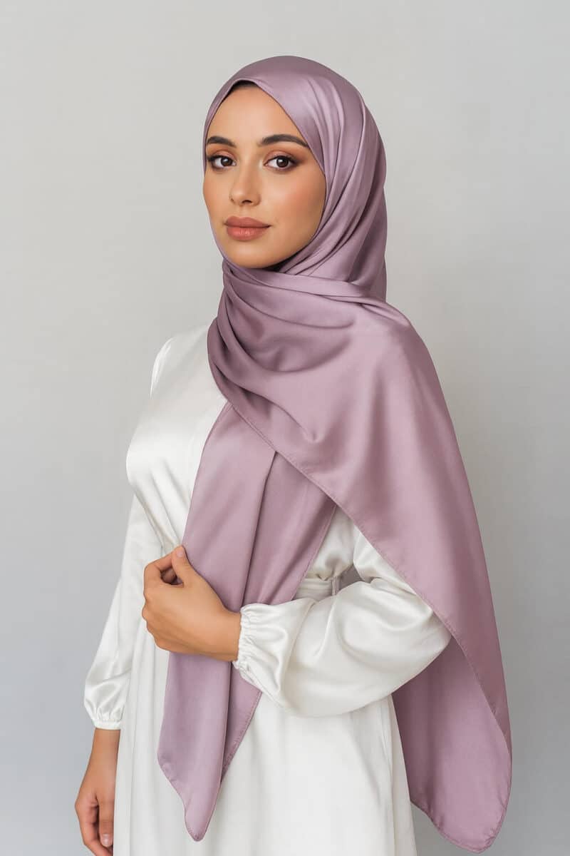 Satin Hijab Dusty Mauve