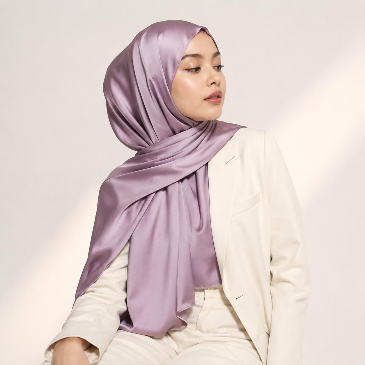 Satin Hijab Dusty Mauve