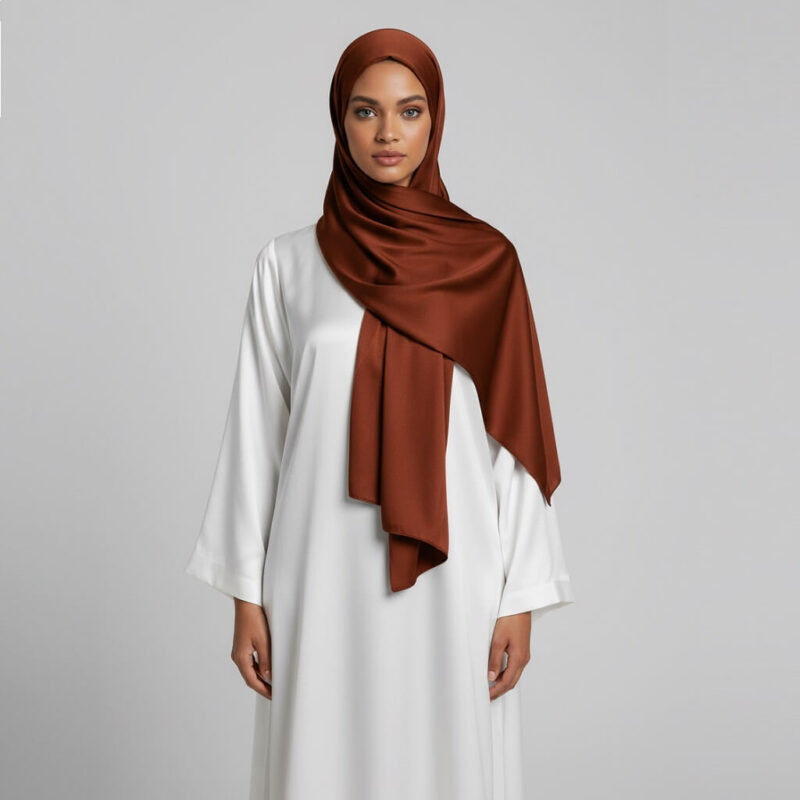 Satin Jersey Hijab Chocolate