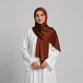 Satin Jersey Hijab Chocolate