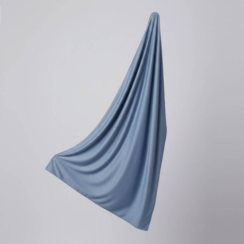Satin Jersey Hijab Denim Blue