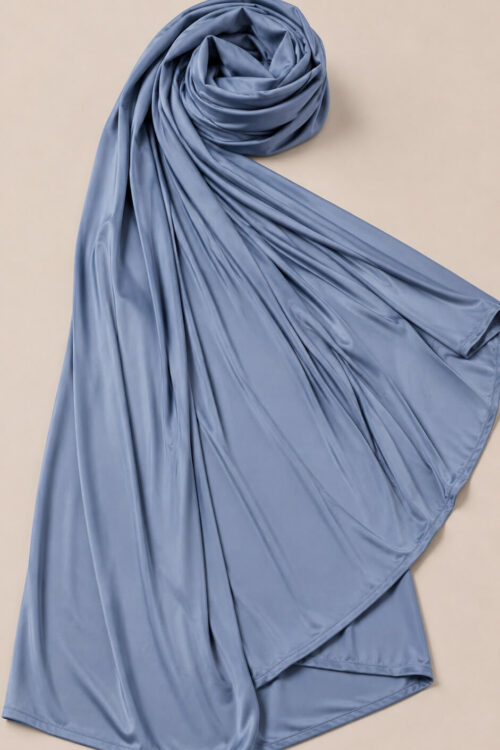 Satin Jersey Hijab Denim Blue online kaufen