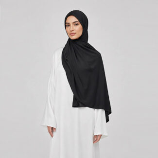 Satin Jersey Hijab Intense Black