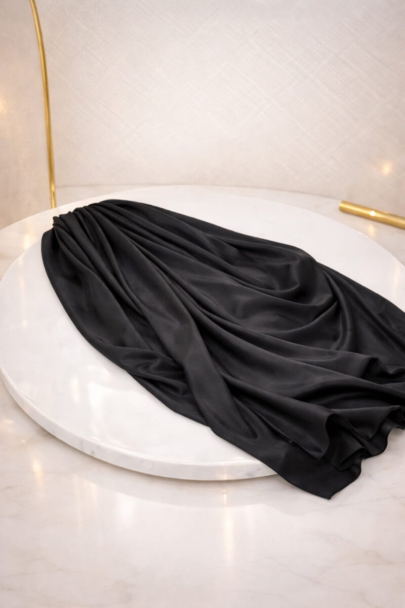 Satin Jersey Hijab Intense Black