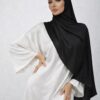 Satin Jersey Hijab - Intense Black