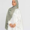 Satin Jersey Hijab Sage Green