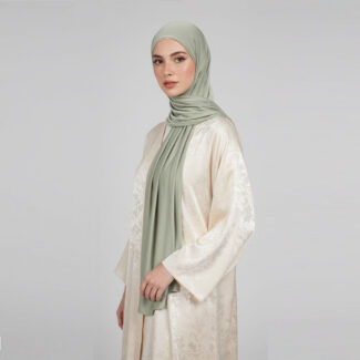 Satin Jersey Hijab Salbeigrün