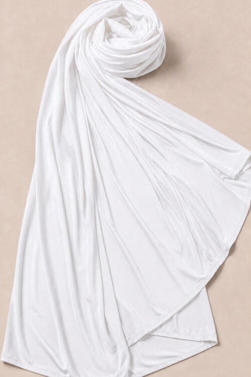 Satin Jersey Hijab Weiß kaufen