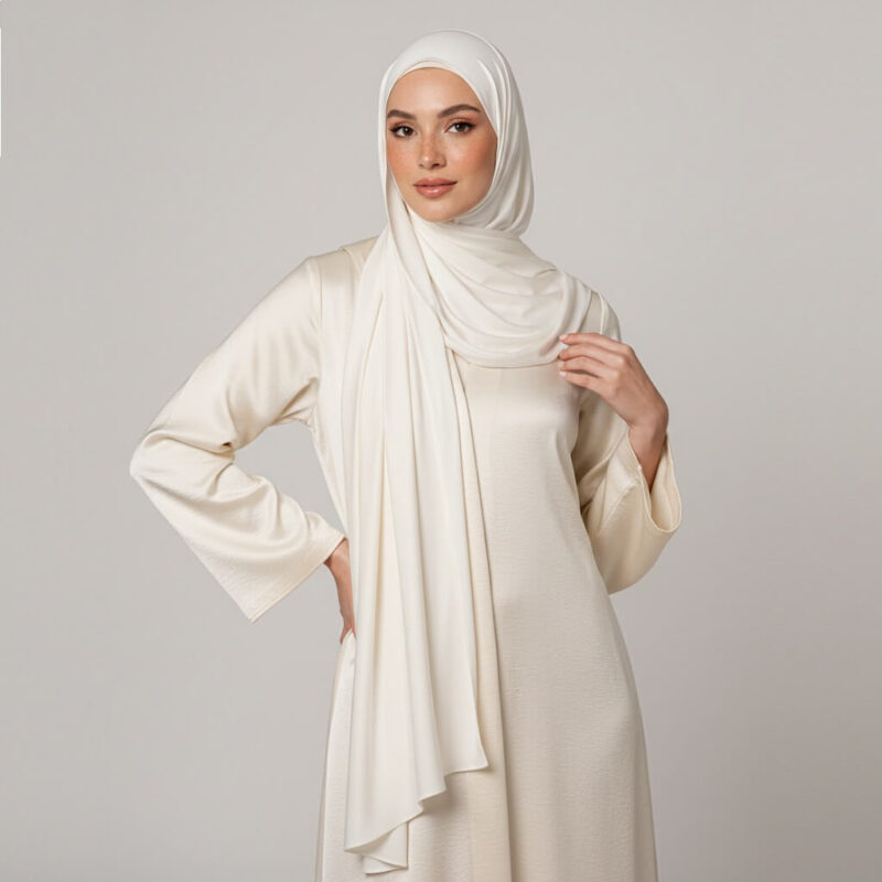 Satin Jersey Hijab White