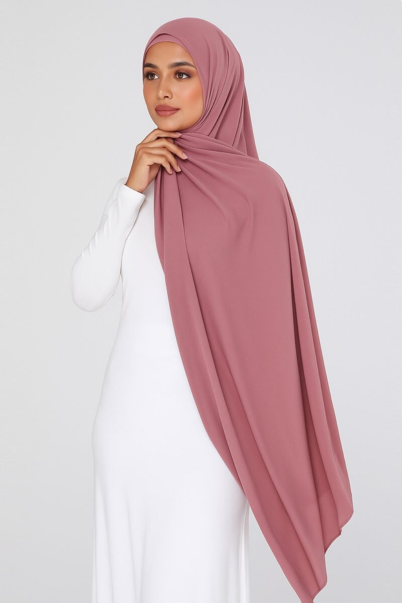 chiffon hijab mauve