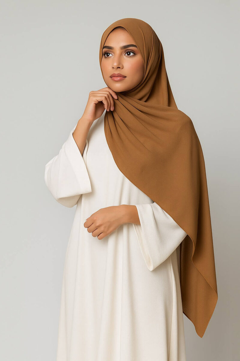 chiffon hijab mocca