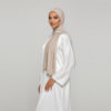 Jersey Line Hijab Cream