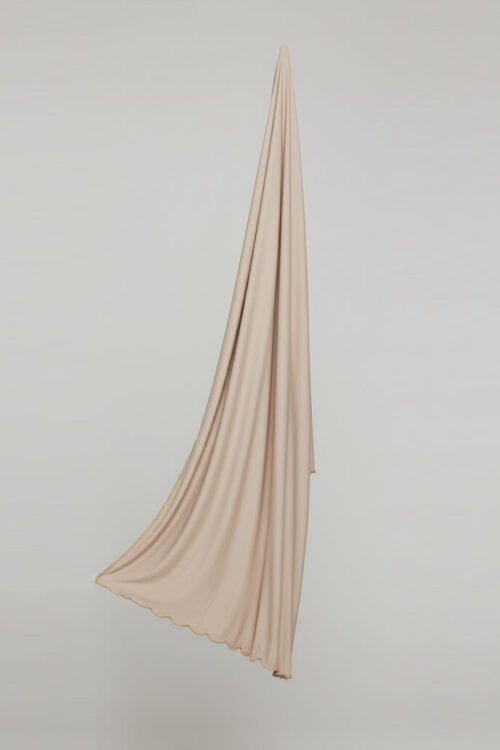 Jersey Line Hijab Cream
