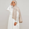 Jersey Line Hijab Cream