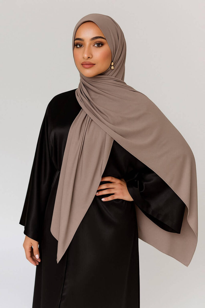 Liquid Jersey Hijab Taupe