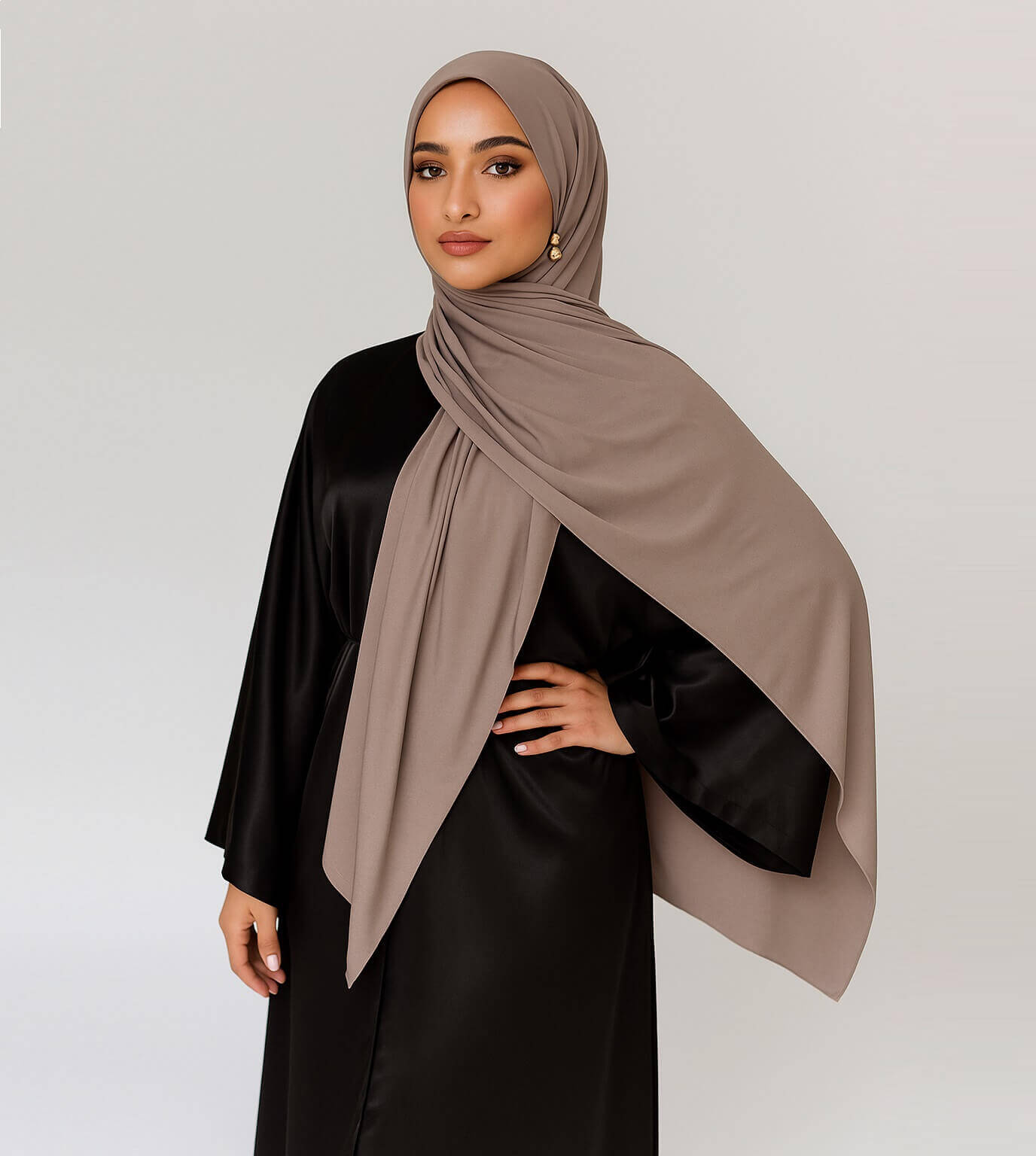 Liquid Jersey Hijab Taupe