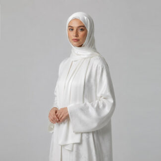 Satin Hijab Weiß