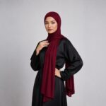 Premium Jersey Hijab Burgunder