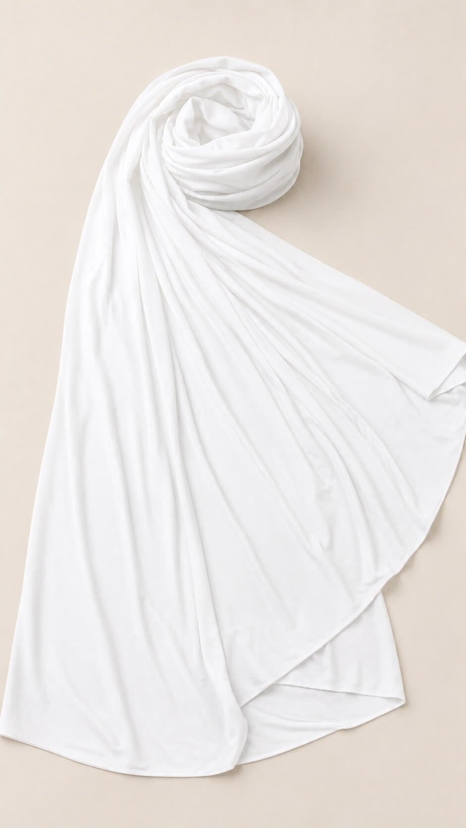 Weißes Jersey Kopftuch Detailansicht Material
