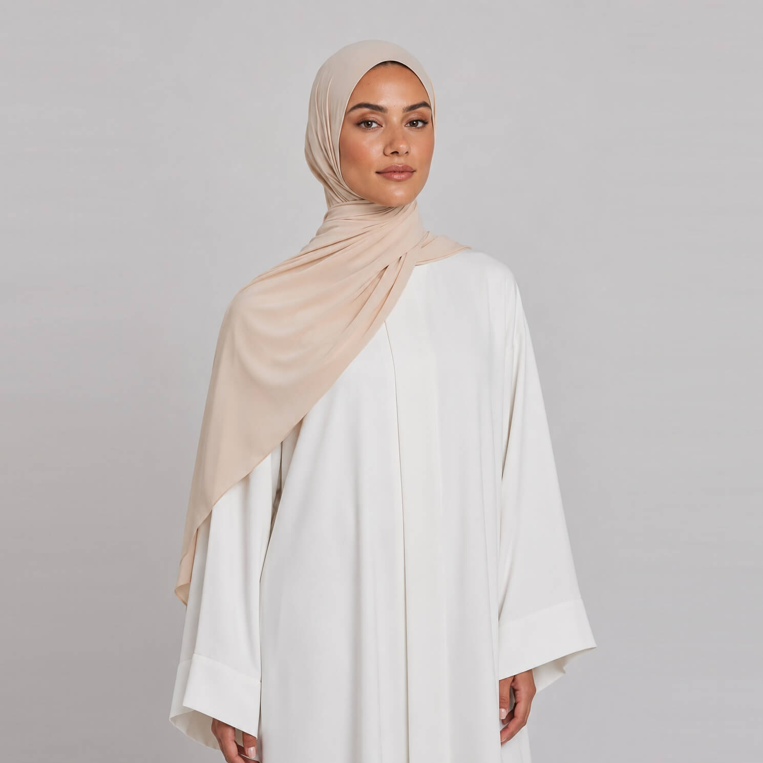 Liquid Jersey Hijab Creme