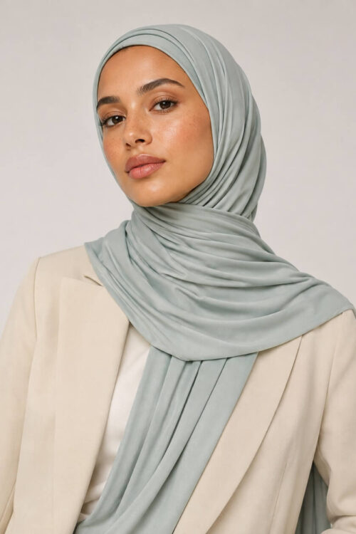 Liquid Jersey Hijab in Mintgrün – frischer Frühlingslook
