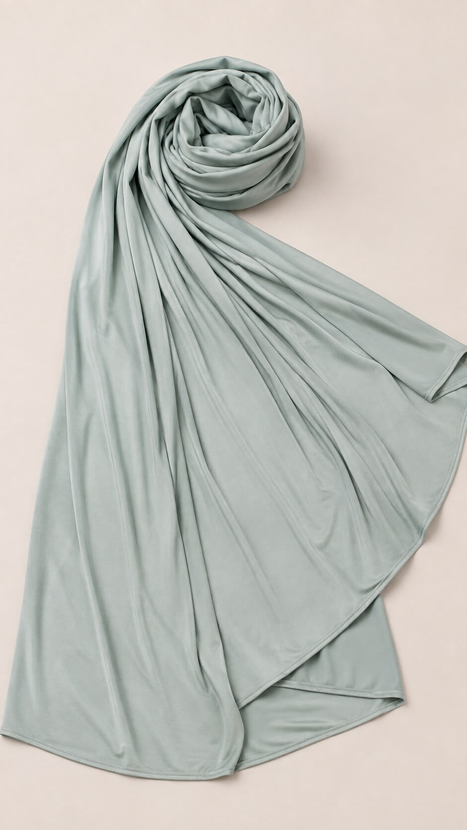 Liquid Jersey Hijab Mint Grün online kaufen Mintgrünes Liquid Jersey Kopftuch Detailaufnahme