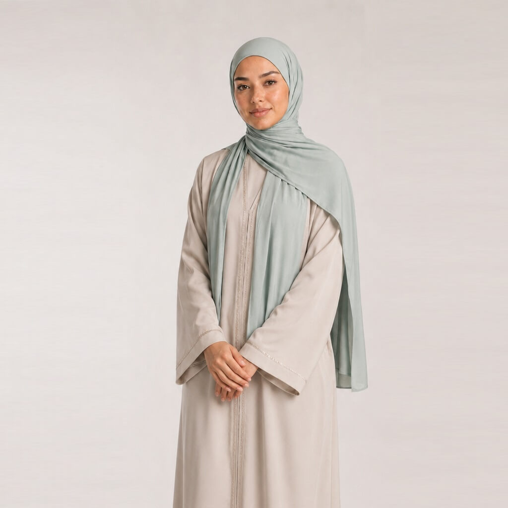 Liquid Jersey Hijab Mintgrün
