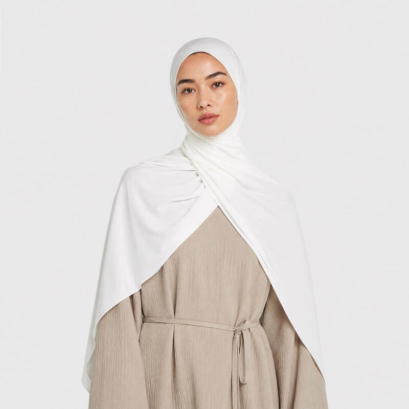 Liquid Jersey Hijab Weiss 4