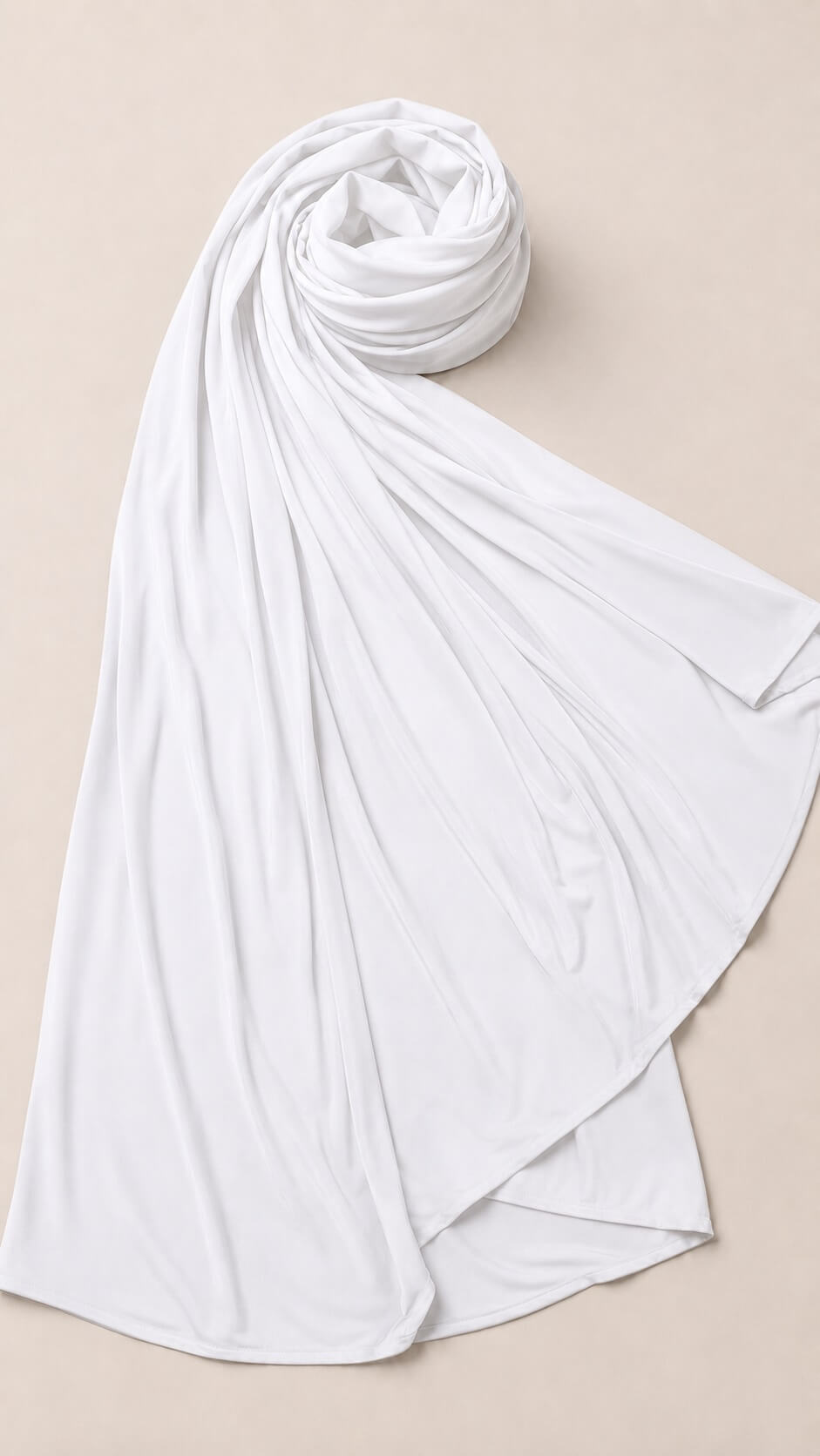 Liquid Jersey Hijab Weiß online kaufen Weißes Liquid Jersey Kopftuch Detailansicht Glanz