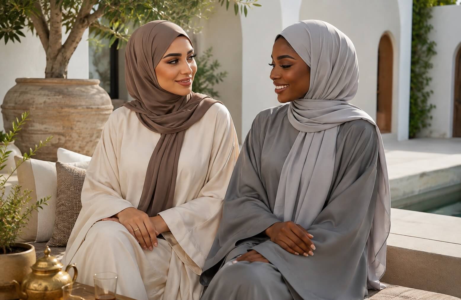 Warmer Hijab an kalten Tagen