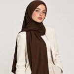 Liquid Jersey Hijab Braun