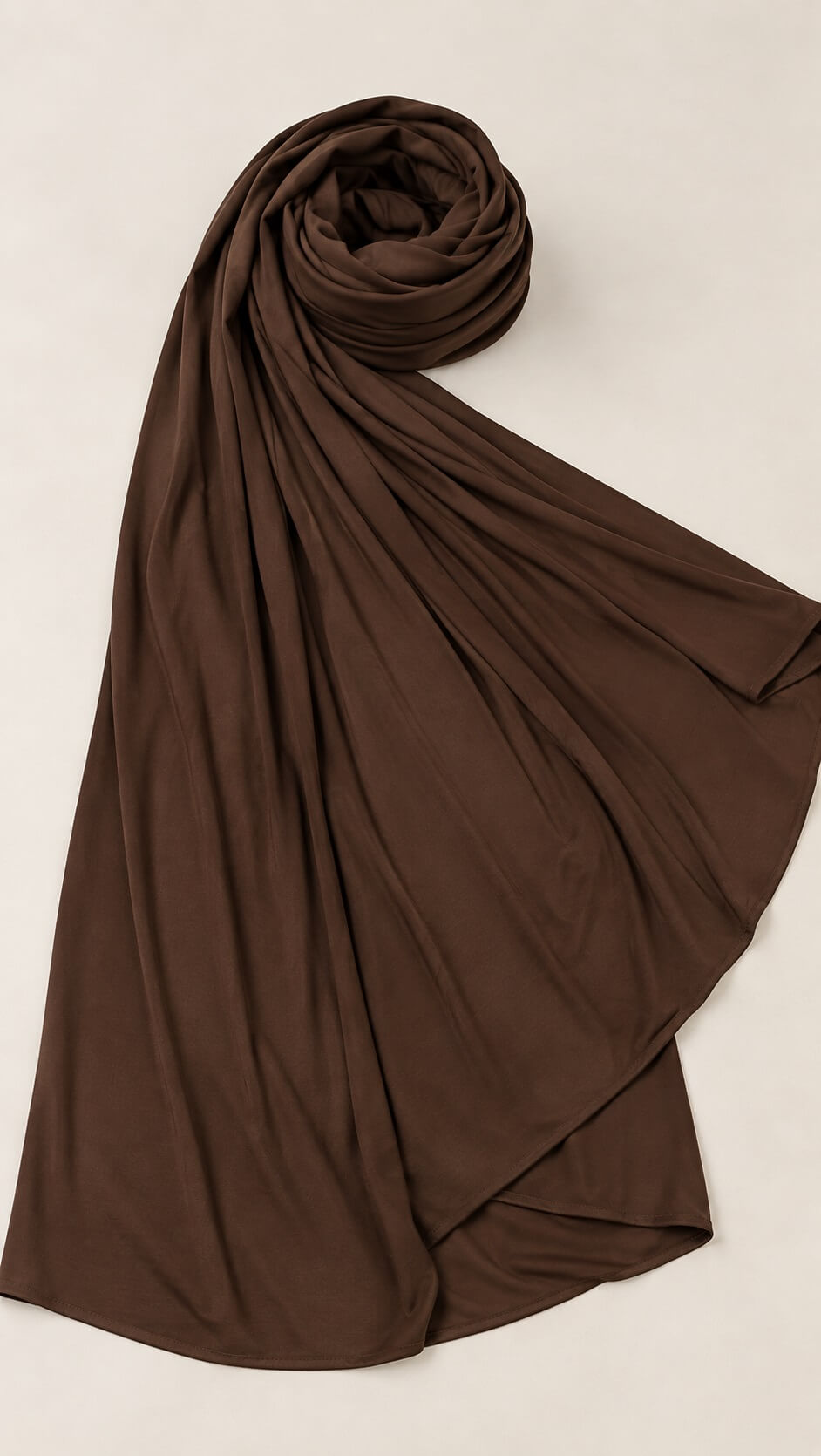Liquid Jersey Hijab Braun Nahaufnahme