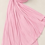 Liquid Jersey Hijab Rosa nahaufnahme