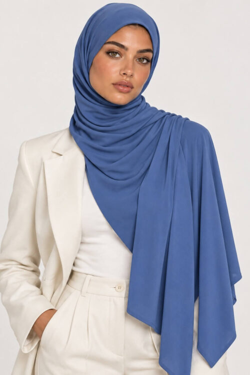 Start Liquid Jersey Hijab Blau