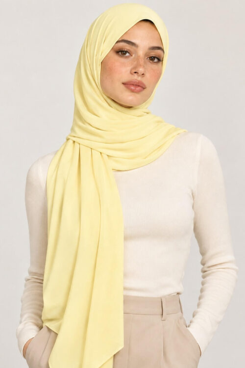 Start Liquid Jersey Hijab Buttergelb